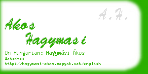 akos hagymasi business card